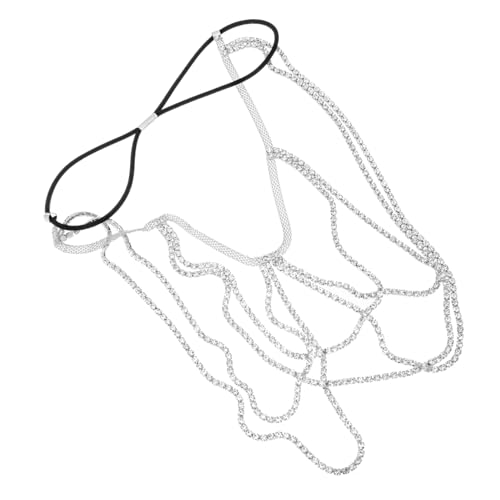 Healvian Rhinestone Oberschenkelkette für Frauen Mehrlagige Verstellbare Beinkette Hochwertigem Material für Strandpartys Dates Besondere Anlässe Silberfarben von Healvian