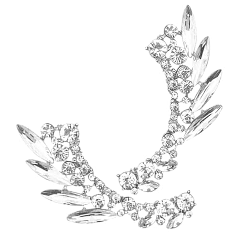 Healvian Rhinestone Ohrclips Damen Leicht Modische Ohrklemmen mit Funkelnden Kristallen Einzigartige Statement ohrringe für Frauen und Teenager Bequemes Tragen für Geburtstag und von Healvian
