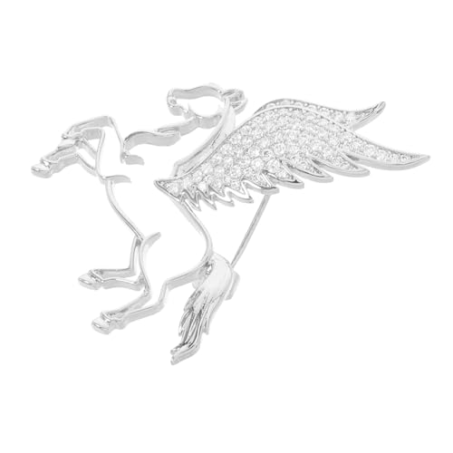 Healvian Rhinestone Pferdebrosche Chinesisches Neujahr Anstecknadel Hohlgeprägtes Tierkreiszeichen Abzeichen Elegantes Schmuckstück für Damen Herren Festliche Kleider Accessoires von Healvian