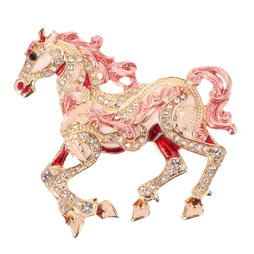 Healvian Rhinestone Pferdebrosche Eleganter Zinklegierungs Anstecker mit Funkelndem Strass Vielseitiges Damen Accessoire für Party Büro und Festliche Outfits Leicht und Stilvoll für Schals von Healvian