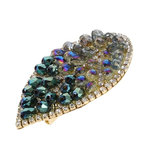 Healvian Rhinestone Safety Brooch Grün Pin Elegante Kristallbrosche für Damenbekleidung Leicht Stoffschonend Sicherer Schmuck für Kleider Pullover Schals und Jacken von Healvian
