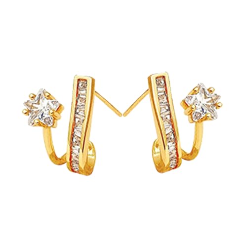 Healvian Rhinestone Stern Ohrstecker Damen Ohrringe Leicht Elegant Modisch Kleiner Ohrschmuck Komfortabel Alltag Geschenk von Healvian