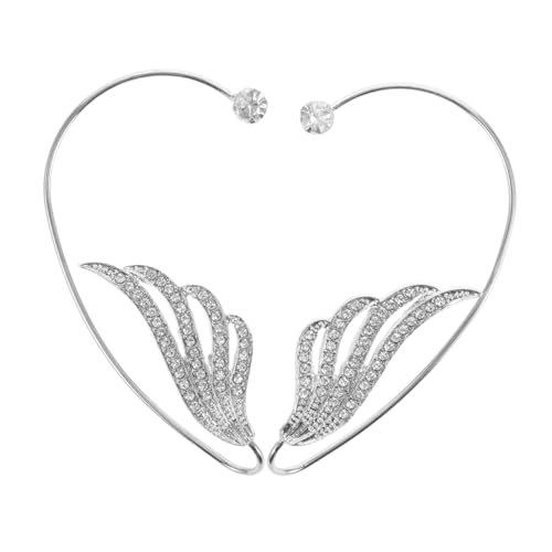 Healvian Rhinestone Wings Ear Cuff Ohrringe Damen Vintage Stil Kreatives Design Schmuck Attraktive Ohrmanschetten Für Frauen Modische Accessoires von Healvian