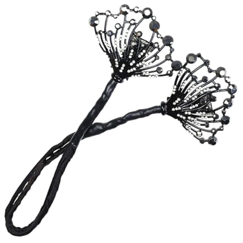Healvian Rhinestones Hair Bun Maker Duttformer Haarschmuck Dutt Former für Frauen Mädchen Eleganter Haarknoten Accessoire mit Strass Verzierung Einfaches Styling Vielseitig Einsetzbar von Healvian