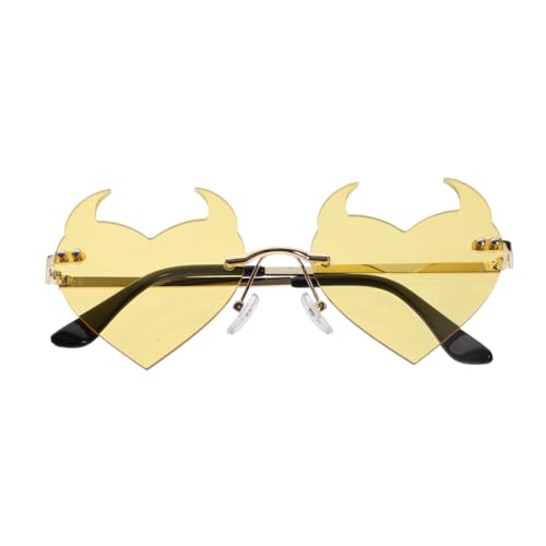 Healvian Rimless Herz Sonnenbrille für Damen und Herren Stylische Partybrille Langlebigem Material Uv Schutz für Sommer Reisen und Besondere Anlässe Healvian Rimless Herz Sonnenbrille für Damen und Herren Stylische Partybrille Langlebigem Material Uv Schutz für Sommer Reisen und Besondere Anlässe von Healvian
