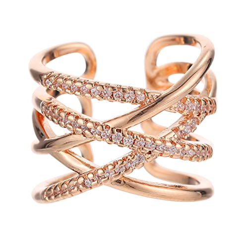 Healvian Ring Für Frauen Knöchelring Im Eleganten Design Doppellagiger Zirkonia Ring Roségold Perfektes Für Hochwertiges Langlebig Healvian Ring Für Frauen Knöchelring Im Eleganten Design Doppellagiger Zirkonia Ring Roségold Perfektes Für Hochwertiges Langlebig von Healvian