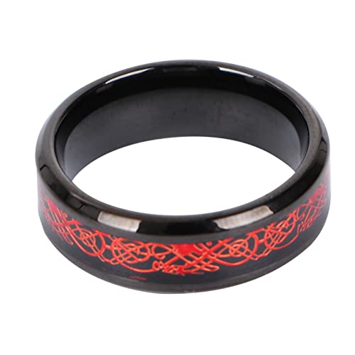 Healvian Ring für Damen Herren Modischer Einfacher Metalling Roter Drachenmuster Ring Perfektes für Freund Familie für Reisen Partys Healvian Ring für Damen Herren Modischer Einfacher Metalling Roter Drachenmuster Ring Perfektes für Freund Familie für Reisen Partys von Healvian