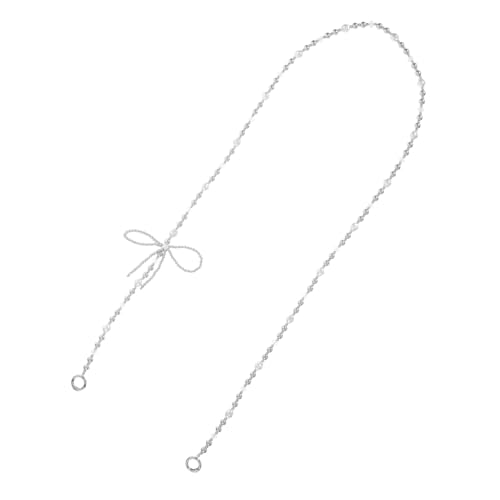 Healvian Robuste Metallschnalle Tasche Kette mit Perlendekor Langlebiger Schultergurt Ersatz für Handtaschen Einfache Befestigung Vielseitig Kompatibel Modischer Taschengurt für DIY von Healvian