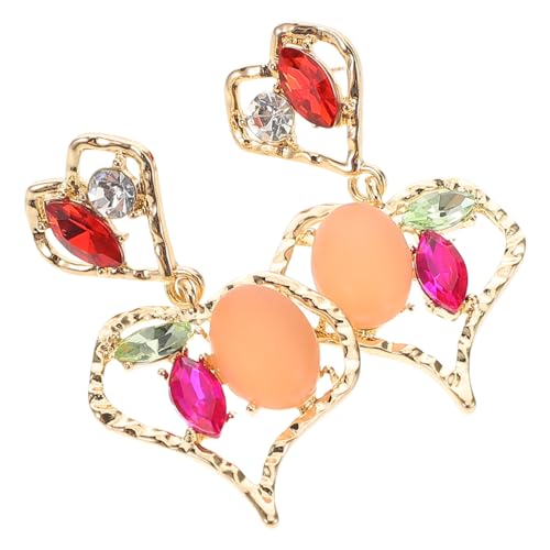 Healvian Romantische Herz Ohrringe Damen Statement Dangle mit Funkelnden Strasssteinen Vintage Chunky Design Leichter Sitz für Hochzeit Valentinstag Party Luxuriöse Verarbeitung Healvian Romantische Herz Ohrringe Damen Statement Dangle mit Funkelnden Strasssteinen Vintage Chunky Design Leichter Sitz für Hochzeit Valentinstag Party Luxuriöse Verarbeitung von Healvian
