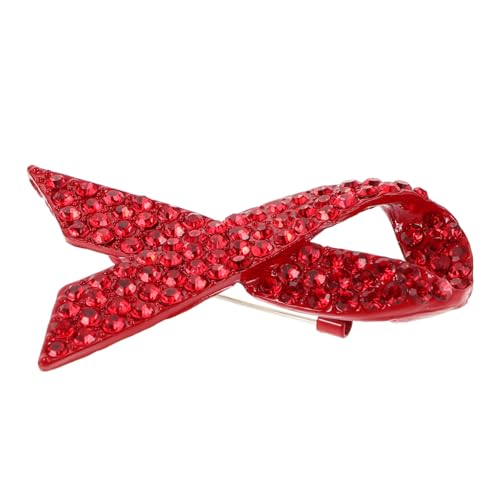 Healvian Rote Schleifen Brosche mit Strasssteinen Brustkrebs und Aids Bewusstseins Anstecknadel aus Legierung Sichere Befestigung Modischer Schmuck für Kleidung und Stola Accessoire für Healvian Rote Schleifen Brosche mit Strasssteinen Brustkrebs und Aids Bewusstseins Anstecknadel aus Legierung Sichere Befestigung Modischer Schmuck für Kleidung und Stola Accessoire für von Healvian