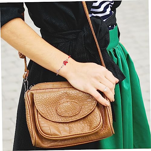 Healvian Rotes Glücksarmband Damen Handseil Party Handwerk Langlebig Charmanter Schmuck zum Fest von Healvian