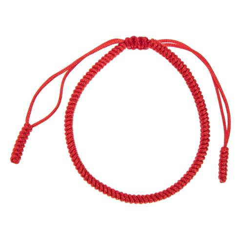 Healvian Rotes Kordelarmband Handgefertigt Geflochtenes Glücksarmmband Verstellbare Schutz Amulett Für Frauen Männer Freundschaft von Healvian