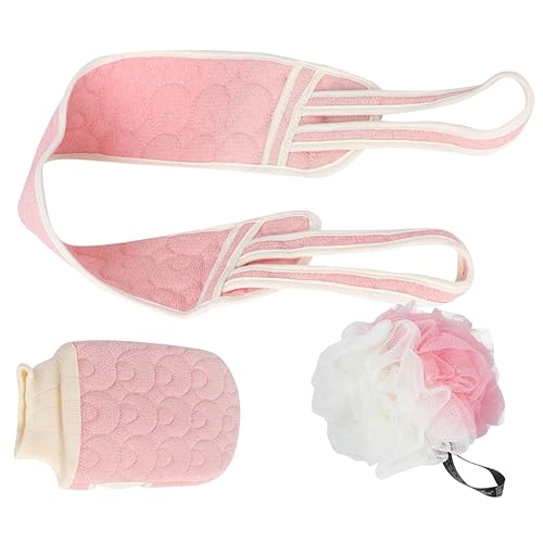 Healvian Rückenpeeling Set Teiliges Badeset mit Elastischem Handtuch und Duschball für Gründliche Körperreinigung Sanfte Hautpflege und Entfernung Abgestorbener Hautzellen von Healvian