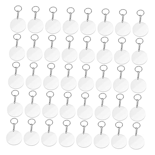 Healvian Runder Transparenter -schlüsselanhänger- Leerer - Zum Basteln Diy-schlüsselanhänger Mit Hängerring Aus Legierung Für Hochzeit Weihnachts-souvenir Und von Healvian