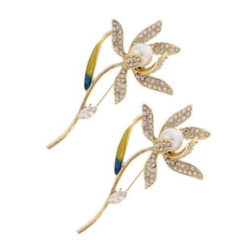 Healvian S Day Blumenbrosche Strass Brosche Set Mode-accessoire Für Und Hüte von Healvian