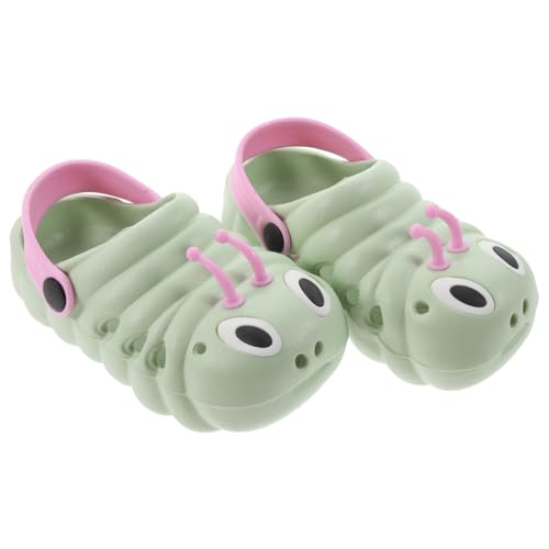 Healvian Sandalen Sommer Sandaletten Grün Cartoon Strand Schuhe Rutschfeste Geschlossene Zehen Leichte Badeschuhe für Jungen Mädchen von Healvian