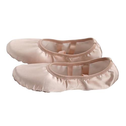 Healvian Satin Ballettschuhe Damen Elastisch Leichter Ballettslipper mit Rutschfester Ledersohle Komfortable Tanzschuhe für Anfänger und von Healvian