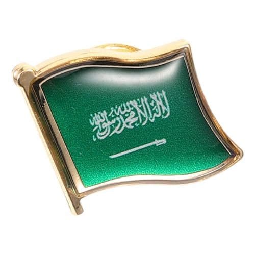 Healvian Saudi Flag Brosche Metall Anstecknadel Robustes Abzeichen für Anzug Hut Kleidung Zubehör Männer von Healvian