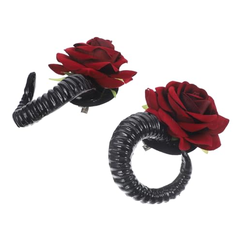 Healvian Schafhorn -requisiten Gotisch Kopfbedeckung Aus Schafshorn Gothic-hörner Haarspange Aus Schafshorn Haarschmuck Lolita-haarspangen Schafhörner Cosplay Bettwäsche Aus Baumwolle von Healvian
