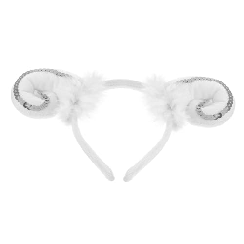 Healvian Schafohren-stirnband Schaf-ohren-haarreifen Halloween-kopfschmuck Tierkostüm-haarband Süßes Stirnband Für Cosplay Und Festivals von Healvian
