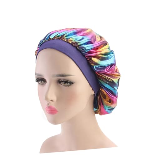Healvian Schlafmütze mit Breiter Seite Satin-stoff Haarausfall-kappe Damen-schlafmütze Beanie Elastisch Schwarz Healvian Schlafmütze mit Breiter Seite Satin-stoff Haarausfall-kappe Damen-schlafmütze Beanie Elastisch Schwarz von Healvian