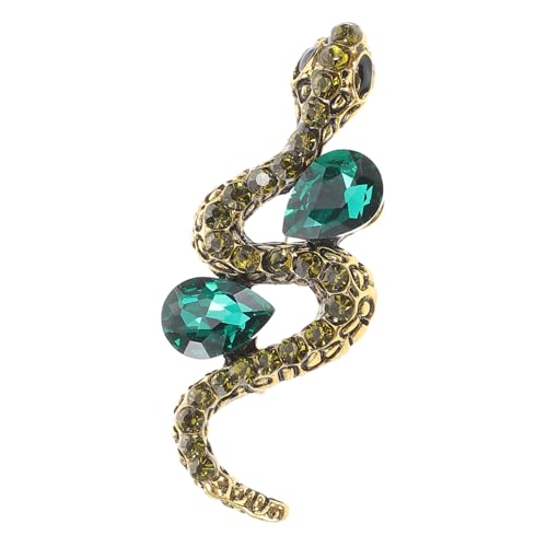 Healvian Schlangen Brosche Strassstein Vintage Anstecknadel für Männer und Frauen Einzigartiger Tier Schmuck für Jacken und Anzüge Militärgrün Healvian Schlangen Brosche Strassstein Vintage Anstecknadel für Männer und Frauen Einzigartiger Tier Schmuck für Jacken und Anzüge Militärgrün von Healvian