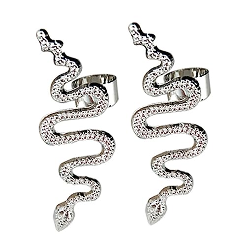 Healvian Schlangen Ohrmanschetten Ohrclips Piercing Für Frauen Punk Ohrschmuck Ohrclip Manschettenohrringe von Healvian