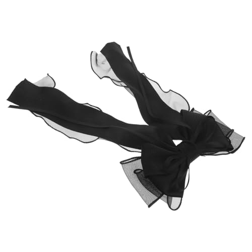 Healvian Schwarze Haarschleife Mit Spitzen-netz Federspange Für Frauen Und Mädchen Großes Haar-accessoire Für Party Und Alltag Bequemer Clip Für Festen von Healvian