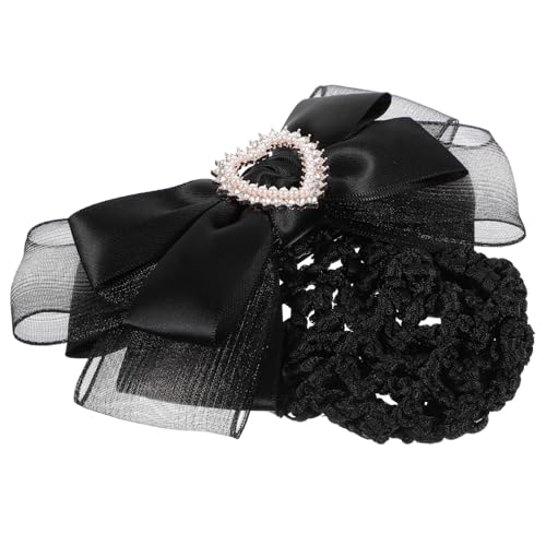 Healvian Schleifen Haarnetz Haarklammer Haarknoten Abdeckung für Damen Professionelles Haarschmucknetz Leichtes Langlebiges Dutt Haarnetz mit Elegantem Design für Beruf und Alltag von Healvian