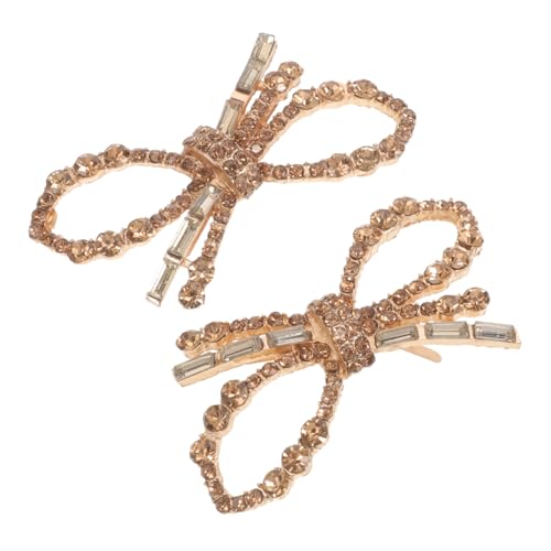 Healvian Schleifen Schuhclips mit Strasssteinen Dekorative Schuhschnallen Schuhschmuck Accessoires für Damen Pumps und High Heels Einfach zu Befestigen Geeignet für Verschiedene Schuhgrößen von Healvian