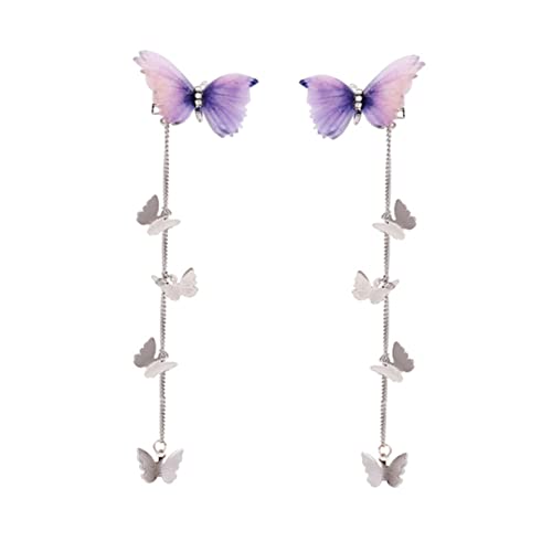 Healvian Quasten Haarspangen Mit 3d Schmetterlingen Für Damen Hochzeits Haarschmuck Langlebige Haarklammern in Violett Für Feiern Und Besondere Anlässe von Healvian