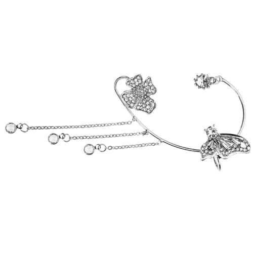 Healvian Schmetterling Ohrclip Quaste Ohrringe Piercing Funkelnde Ohrhänger für Damen Elegantes Design für Besondere Anlässe für Modebewusste Frauen Healvian Schmetterling Ohrclip Quaste Ohrringe Piercing Funkelnde Ohrhänger für Damen Elegantes Design für Besondere Anlässe für Modebewusste Frauen von Healvian