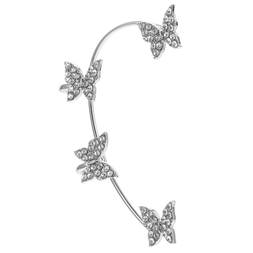 Healvian Zirkon Ohrringe Schmetterling Mädchen Ohrklemme Frei Von Piercing Glänzender Schmetterling Ohrclip Ohrcrawler Ohrschmuck Für Alltag Und Feiern von Healvian