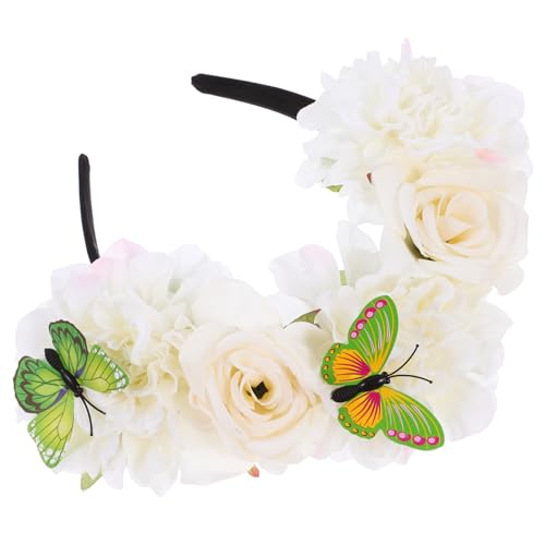 Healvian Schmetterlings-Stirnband Haarschmuck Blumenstirnband für Frauen hair clip flower haarzubehör für damen Schmetterlings-Accessoires für Frauen Halloween-Stirnbänder für Frauen Mode von Healvian