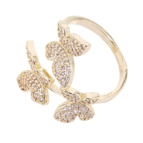 Healvian Schmetterlingsring Mädchen Schmetterlings-Fingerring Rosa Damen einfach Party-Dekorationsring Metallringe Ringschmuck Fingerringe aus Zirkon Festring Kupfer Golden Healvian Schmetterlingsring Mädchen Schmetterlings-Fingerring Rosa Damen einfach Party-Dekorationsring Metallringe Ringschmuck Fingerringe aus Zirkon Festring Kupfer Golden von Healvian