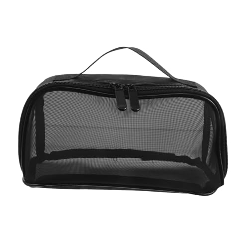 Healvian Schminkbeutel Aus Netzstoff Für Damen Groß Mit Reißverschluss Transparente Kosmetiktasche Reise-Organizer Netzmaterial Leicht Und Praktisch Für Alltag Und Urlaub von Healvian