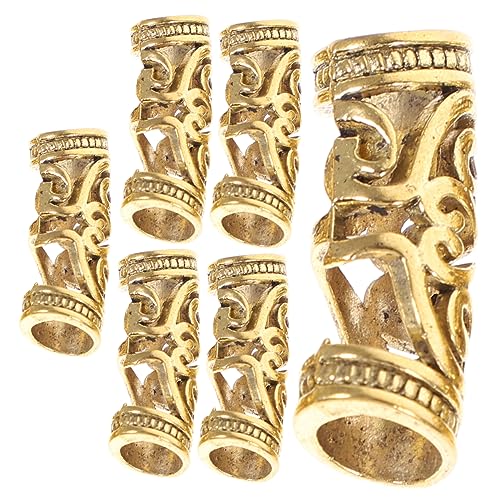 Healvian Schmuckperlen-accessoires 6er-pack Goldfarben Dreadlock-haarmanschetten Haarzopf-clip Für Frauen Und Mädchen Partymode von Healvian