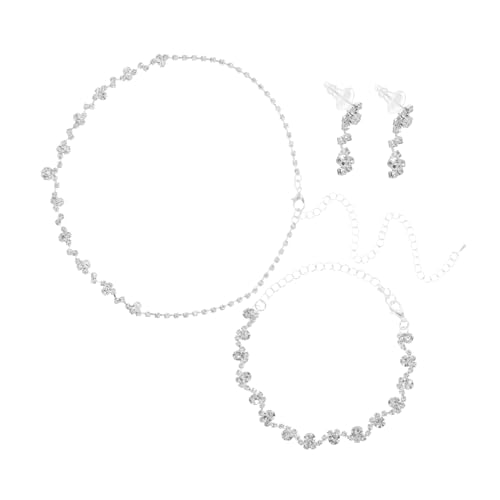 Healvian Schmuckset Damen Halskette Armband Ohrringe mit Funkelnden Strasssteinen für Abendkleid Brautschmuck Prom Party Elegant Leicht und Komfortabel Healvian Schmuckset Damen Halskette Armband Ohrringe mit Funkelnden Strasssteinen für Abendkleid Brautschmuck Prom Party Elegant Leicht und Komfortabel von Healvian