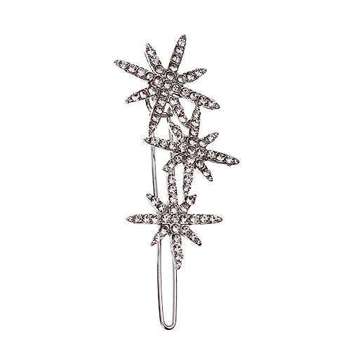 Healvian Rhinestone Haarspangen Funkelnde Schneeflocken Und Sterne Haarschmuck Für Weihnachten Geeignet Für Damen Und Mädchen Für Hochzeiten Und von Healvian