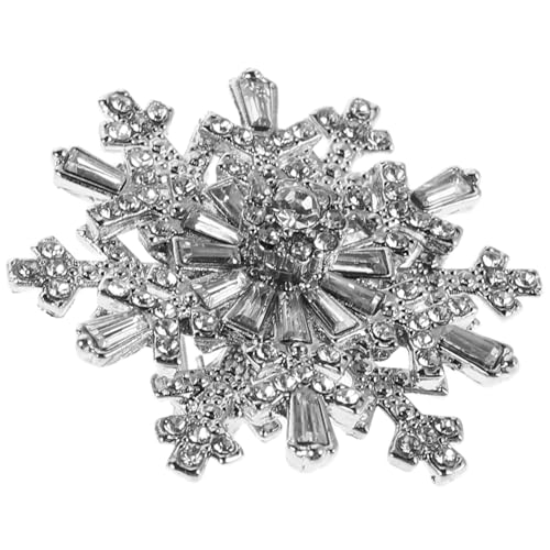 Healvian Schneeflocken Brosche Damen Vintage Kleidungsnadel für Jacken und Hemden Stilvolle Anstecknadel für Geburtstagsgeschenke Hochzeitsschmuck und Vielseitiges Modeaccessoire von Healvian