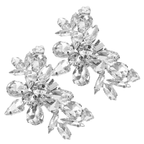 Healvian Schuhclips mit Strasssteinen Abnehmbare Dekorative Schuhanhänger aus Metall Vielseitige Damenschuh Dekoration für Hochzeit Party und Anlässe von Healvian