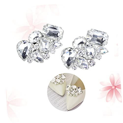 Healvian Schuhschnallen Clips für Hochzeitsdekor Abnehmbare Strass Schuhaccessoires für Damen Diy Schuhverschönerung für Brautschuhe Stil von Healvian