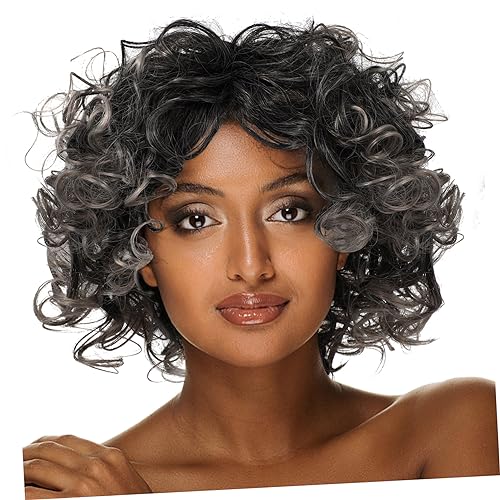 Healvian Schwarz-graue Lockige Perücken Für Frauen Kurze Afro-perücke Natürlicher Haaransatz Angenehm Zu Tragen Wiederverwendbar Und Waschbar Healvian Schwarz-graue Lockige Perücken Für Frauen Kurze Afro-perücke Natürlicher Haaransatz Angenehm Zu Tragen Wiederverwendbar Und Waschbar von Healvian
