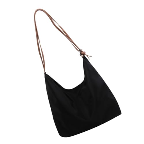 Healvian Schwarze Damen Umhängetasche Handtasche mit Bequemem Tragegriff Modische Tote Bag für Alltag Shopping Reisen und Partys Vielseitige Schultertasche für Damen von Healvian