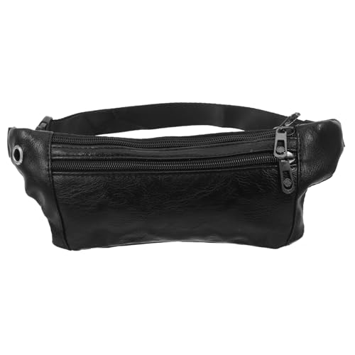 Healvian Schwarze Outdoor Hüfttasche Für Männer Verstellbare Sport Brusttasche Mit Kopfhörerstecker Für Reisen Fitness Outdoor Aktivitäten von Healvian