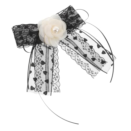 Healvian Schwarze Spitzen-brosche Schleife für Damen Vintage Netzband Schleifenbrosche Leichte Sichere Anstecknadel für Kleidung Weste und Lolita-mode Elegantes für Besondere Anlässe von Healvian