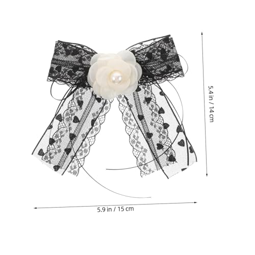 Healvian Schwarze Spitzen-schleifenbrosche mit Zartem Spitzenband Leichter und Langlebiger Ansteckpin für Damen für Lolita-mode Partyoutfits und Stilvolle Strickwaren Perfektes in Healvian Schwarze Spitzen-schleifenbrosche mit Zartem Spitzenband Leichter und Langlebiger Ansteckpin für Damen für Lolita-mode Partyoutfits und Stilvolle Strickwaren Perfektes in von Healvian