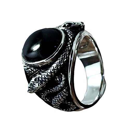 Healvian Schwarzer Schlangenring für Damen Exquisiter Fingerring Hochwertigem Schmuckzubehör Modischer Tierdesign Ring für Partys Besondere Anlässe Accessoire Healvian Schwarzer Schlangenring für Damen Exquisiter Fingerring Hochwertigem Schmuckzubehör Modischer Tierdesign Ring für Partys Besondere Anlässe Accessoire von Healvian