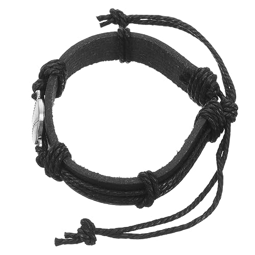 Healvian Baseball-themenarmband Schwarzem Kunstleder Verstellbar Für Sportfans Und Partys Für Baseballliebhaber Freundschaften von Healvian