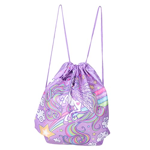 Healvian Schwimmtasche Mit Kordelzug Polyester-Reisetasche Kleine Kleidertasche Für Junge Mädchen Strandrucksack Kindergepäck Geeignet Für Schuhe Handtücher Und Alltagsgegenstände von Healvian